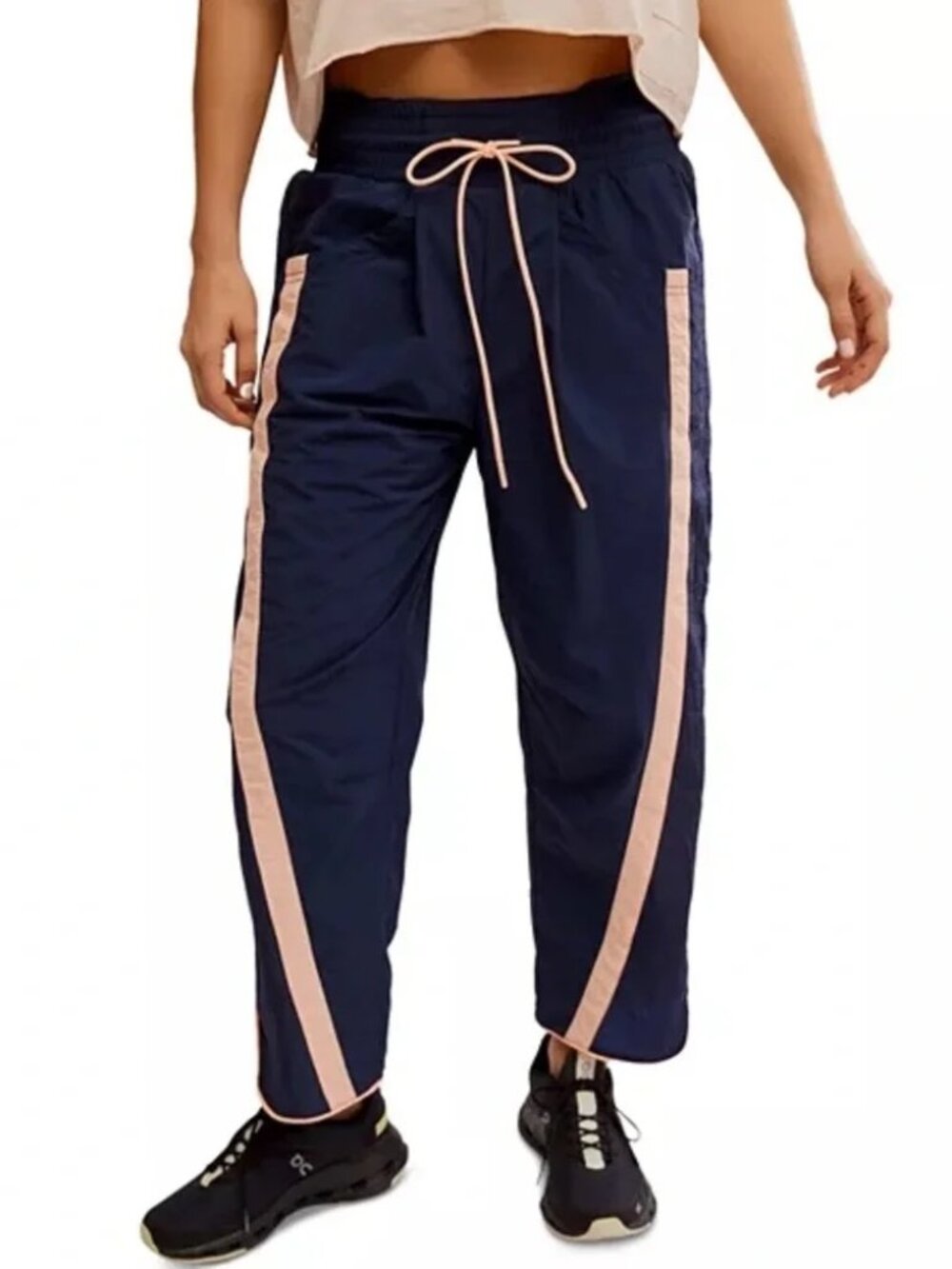 Free People FP Movement Champ Is Here Pants Joggers Navy/pink NWT Sz S
